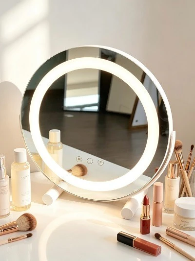 Bedroom Round Smart Makeup Mirror factory